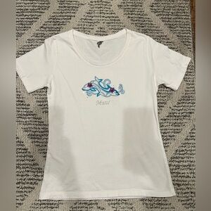 Sun International Maui Dolphins Rhinestones Embroidered 90’s Y2K Vintage Top